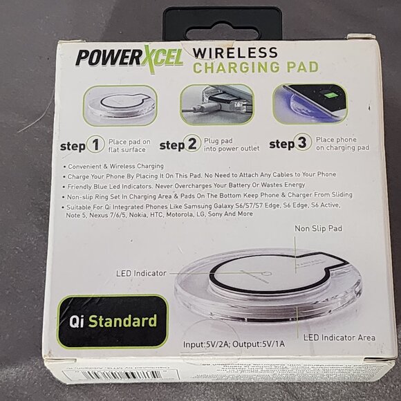 PowerXcel Qi Standard Easy on the Go Wireless Fast Charging Pad for Qi Phones - Picture 13 of 16